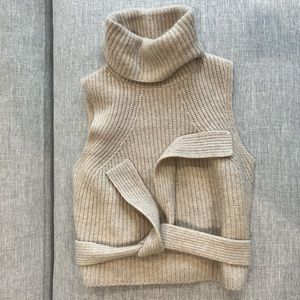 Vince pointelle turtleneck shell size XS